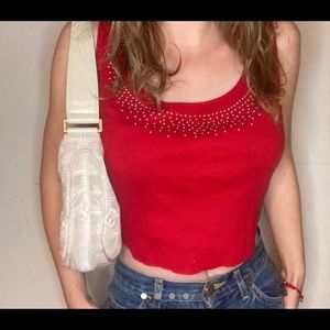 red tank top with studs ❤️